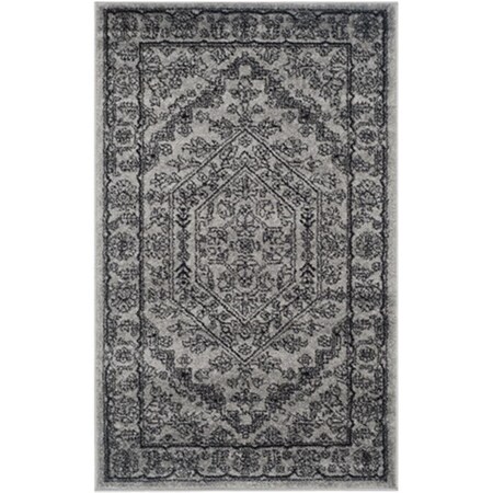Safavieh 6 x 9 ft. Medium Rectangle Casual Adirondack- Silver and Black Power Loomed Rug ADR108A-6
